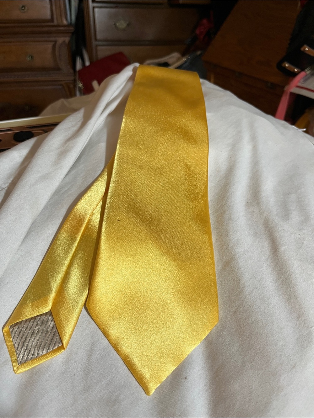 SMH Yellow Satin Tie